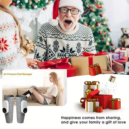 Cloud Prime Eletric Air Pressure Calf Massager 3 Level Airbag Compression Wireless Massage Foot Leg Muscle Blood Circulation Relieve Fatigue For Christmas And New Year Gifts