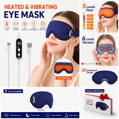 Electric Steam Eye Mask 3D Massage Constant Temperature Hot Compress Smart Timing Sleep Shading Relieve Eye Fatigue