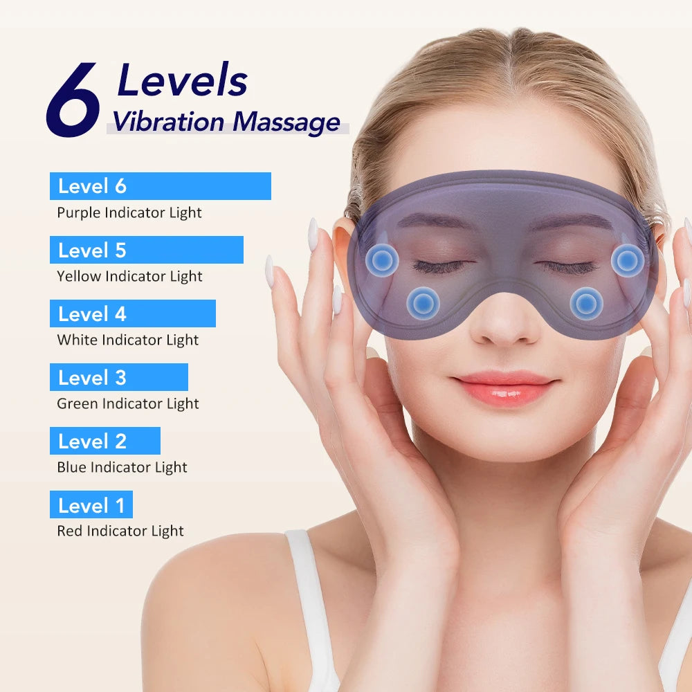 Electric Steam Eye Mask 3D Massage Constant Temperature Hot Compress Smart Timing Sleep Shading Relieve Eye Fatigue
