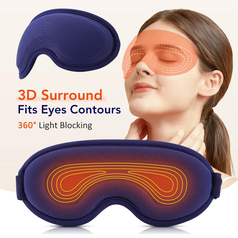 Electric Steam Eye Mask 3D Massage Constant Temperature Hot Compress Smart Timing Sleep Shading Relieve Eye Fatigue