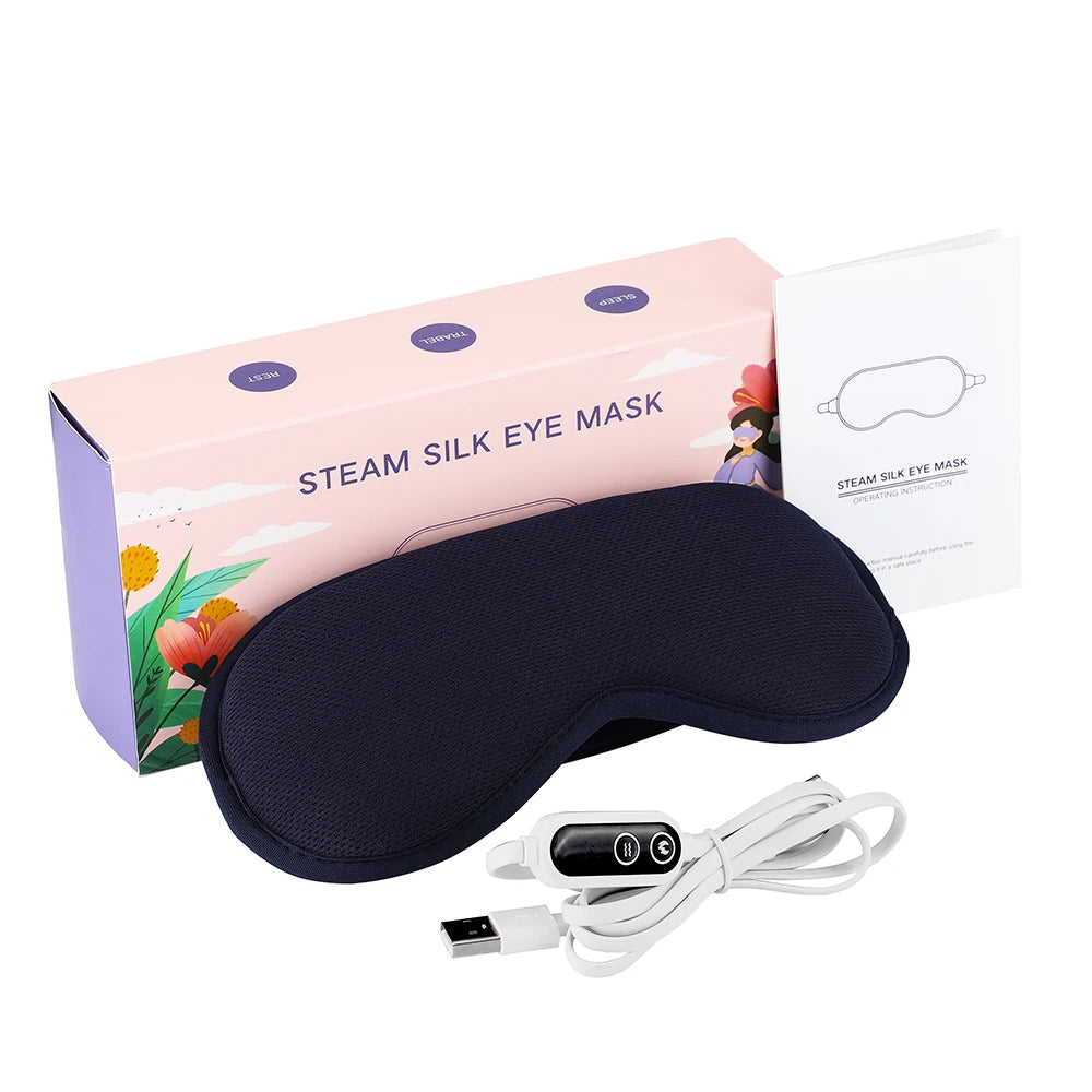 Electric Steam Eye Mask 3D Massage Constant Temperature Hot Compress Smart Timing Sleep Shading Relieve Eye Fatigue