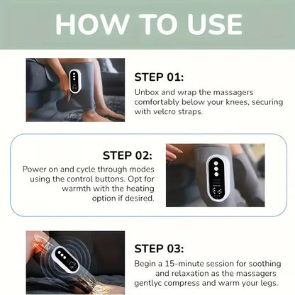 Cloud Prime Eletric Air Pressure Calf Massager 3 Level Airbag Compression Wireless Massage Foot Leg Muscle Blood Circulation Relieve Fatigue For Christmas And New Year Gifts